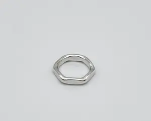 Hexagon Sterling Silver Ring