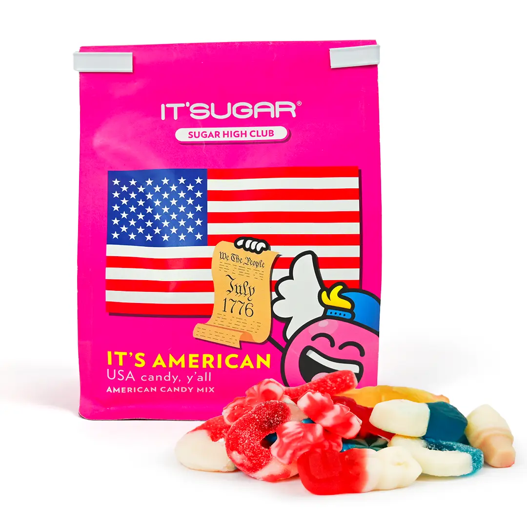 IT'SUGAR US Chewy Snack Mix - Assorted American Candy, Chewy Fruity Sweets, Multi-Flavored Fruity Sweets