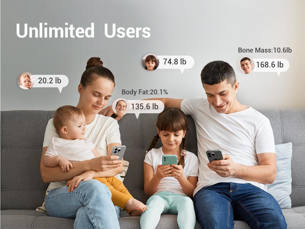 OVUTEK Smart Scale for Body Weight, BMI, and Body Fat Composition, Bluetooth, and Smartphone App Connectivity Weight Scale, Smart High Accuracy Body Fat Scale Digital