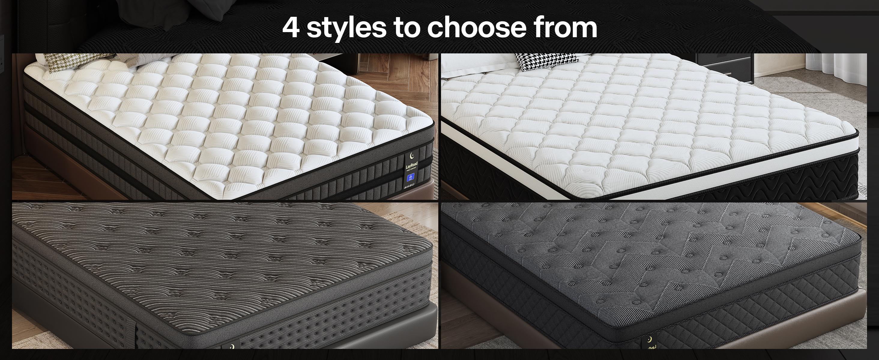 LayRoad 12/14 Inch Twin Full Queen King , Hybrid Memory Foam mattresses in a Box | Pocket Spring +Zoned Support | Soft and Comfortable, Pressure Relief, Medium Firmness, CertiPUR-US Certified(colchones para cama | queen size mattress | full size mattress)