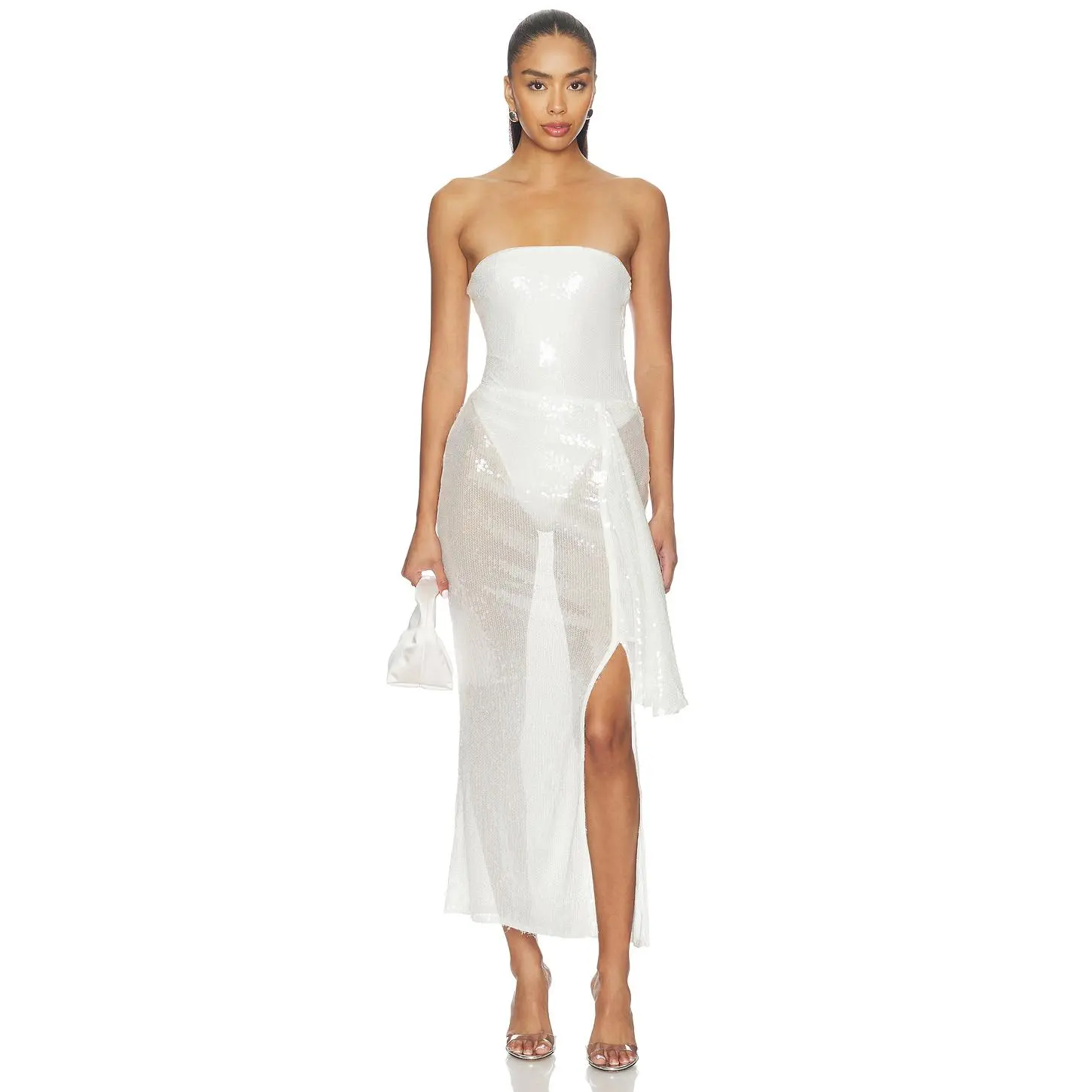 superdown X Emma Rose Citra Sequin Skirt Set in White