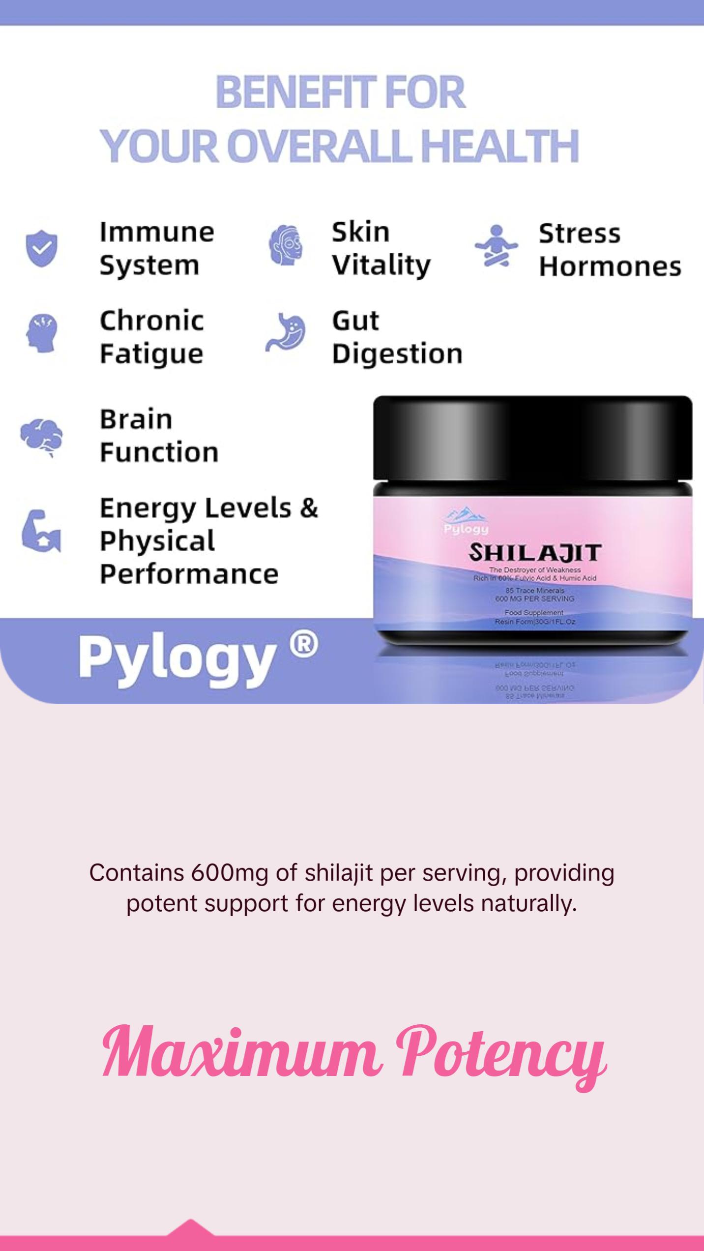 600mg Shilajit Pure Himalayan Organic Shilajit Resin