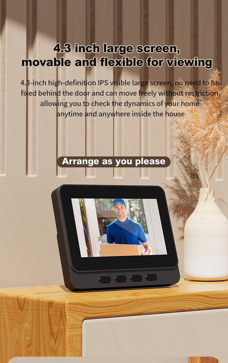 X8 Video Doorbell with Screen, No WiFi Needed, Local Storage, Waterproof & No Subscription Required