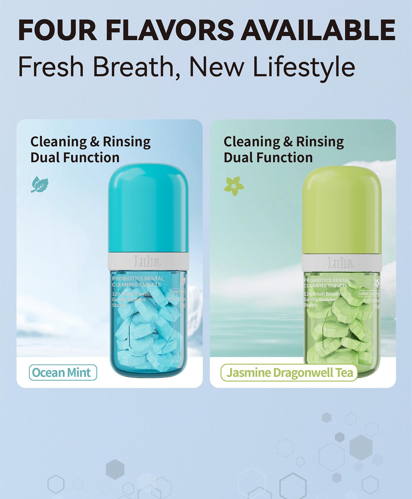 LUHA No-Brush Toothpaste – Fluoride-Free,Brightening,Eco-Friendly & Convenient | Long-Lasting Fresh Breath | Removes Stains & Plaque | With Probiotics & Pearl Powder | Safe for Adults & Kids #dealsforyoudays Compact Size Oral