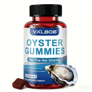 VXLBOB Oyster Gummies 700mg Extract Zinc Protein 60 Gummies Natural Extracts GMP Certified Daily Health Support for Men Boost Vitality Energy