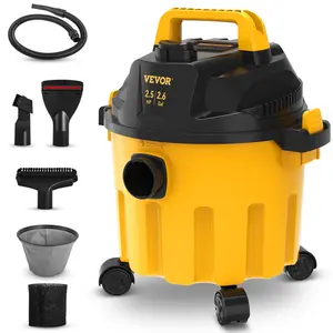 2.6 & 5 Gallon Wet/Dry Shop Vacuums with Blowing Function, 2.5 & 6 Peak HP, 3-in-1 & 2-in-1 Attachments for Floor, Upholstery, Gap, Car Cleaning, Perfect for Carpet Debris, Pet Hair