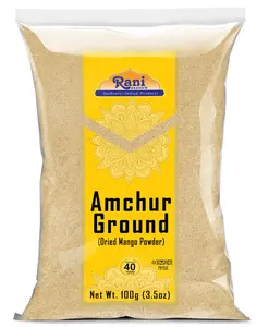Rani Amchur (Mango) Ground Powder Spice 3.5oz (100g) ~ All Natural | Gluten Friendly | Vegan | NON-GMO | Kosher | No Salt or Fillers | Indian Origin