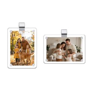 Car Picture Holder for Sun Visor Magnetic 2.36"x3.5" Clear Acrylic Photo Clip Horizontal Vertical Display Perfect for Polaroid Go Instax Mini Drive Safe Gift