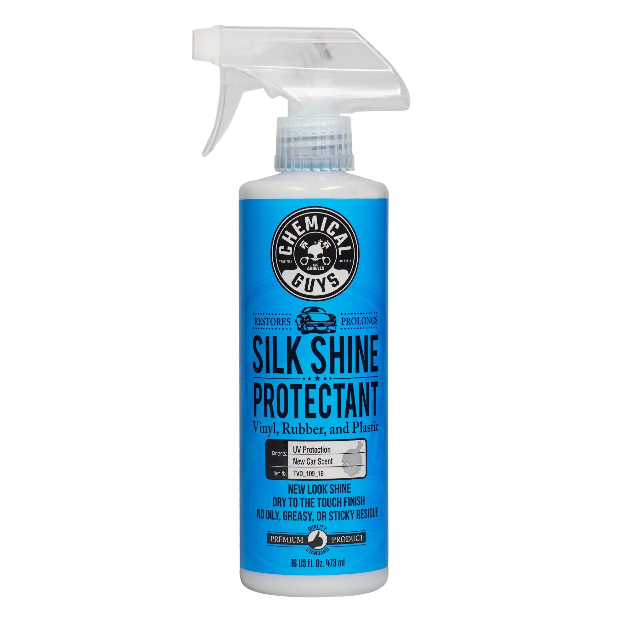 CHEMICAL GUYS Silk Shine Satin Protectant Dressing - Interior Car Cleaner, Automotive Interior Care Product for Vinyl, Rubber, Plastic, Dashboards, Door Panels; Restores Fresh Factory-Like Look