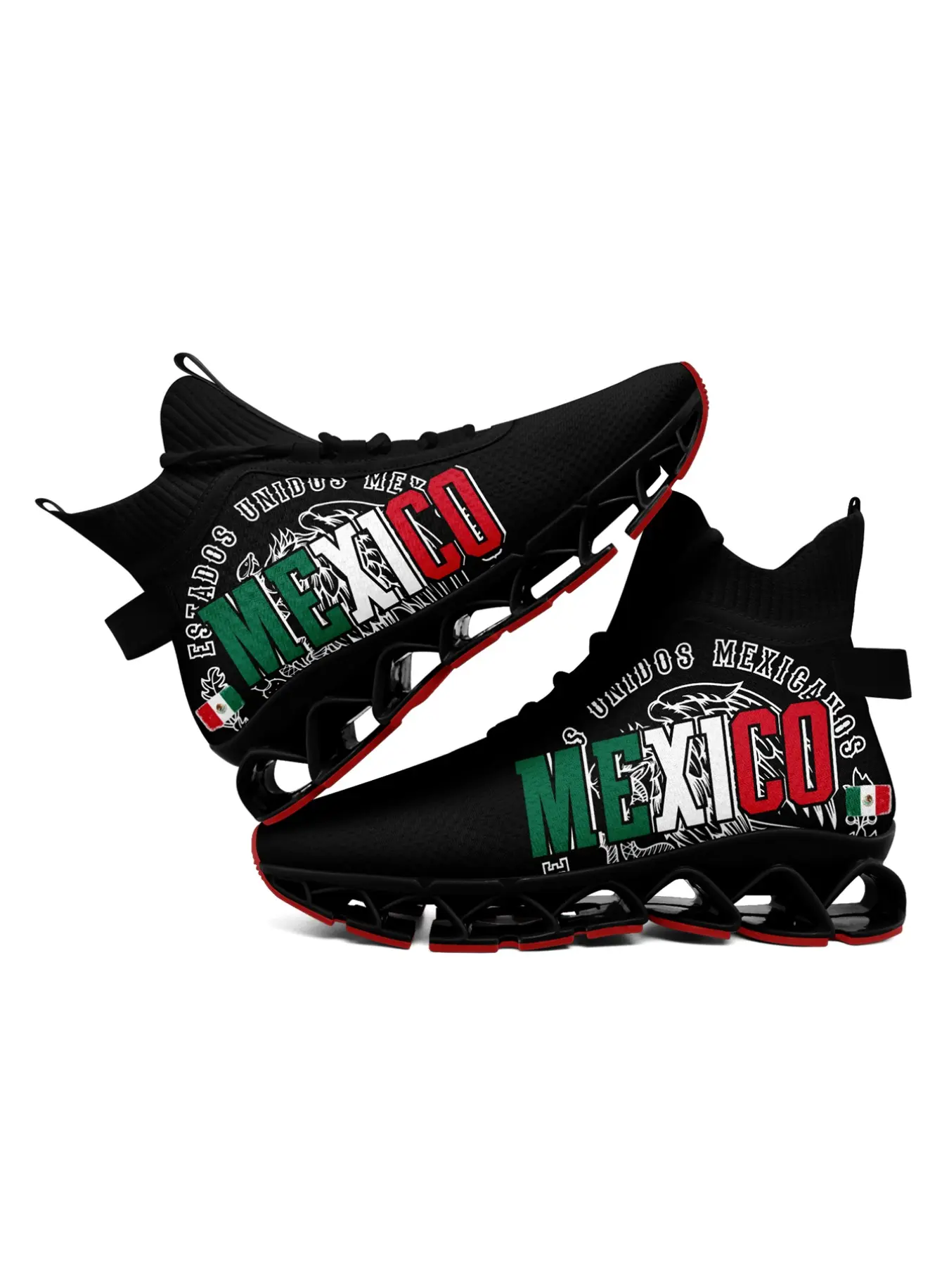 Men's Eagle Print Lace Up High-Top Sports Sneakers, Sporty Running Shoes, MX Trendy Original Design with Breathable Sole, Durable Casual Comfortable Sports Running Blade Shoes for Daily Wear Athletic Shoes Casual Jogging Shoes
