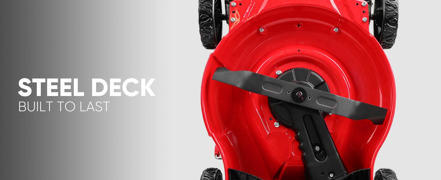 PowerSmart Self Propelled Gas Lawn Mower, 22 in. with 170cc OHV Engine, 2-in-1 Rear-Wheel Drive High Wheels, Red(V8622S1),reel mower, fly mower, rc mower