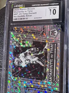 Tony Dorsett Panini Mosaic Moments in Time card MT-25 No Huddle Silver CGC GEM MINT 10