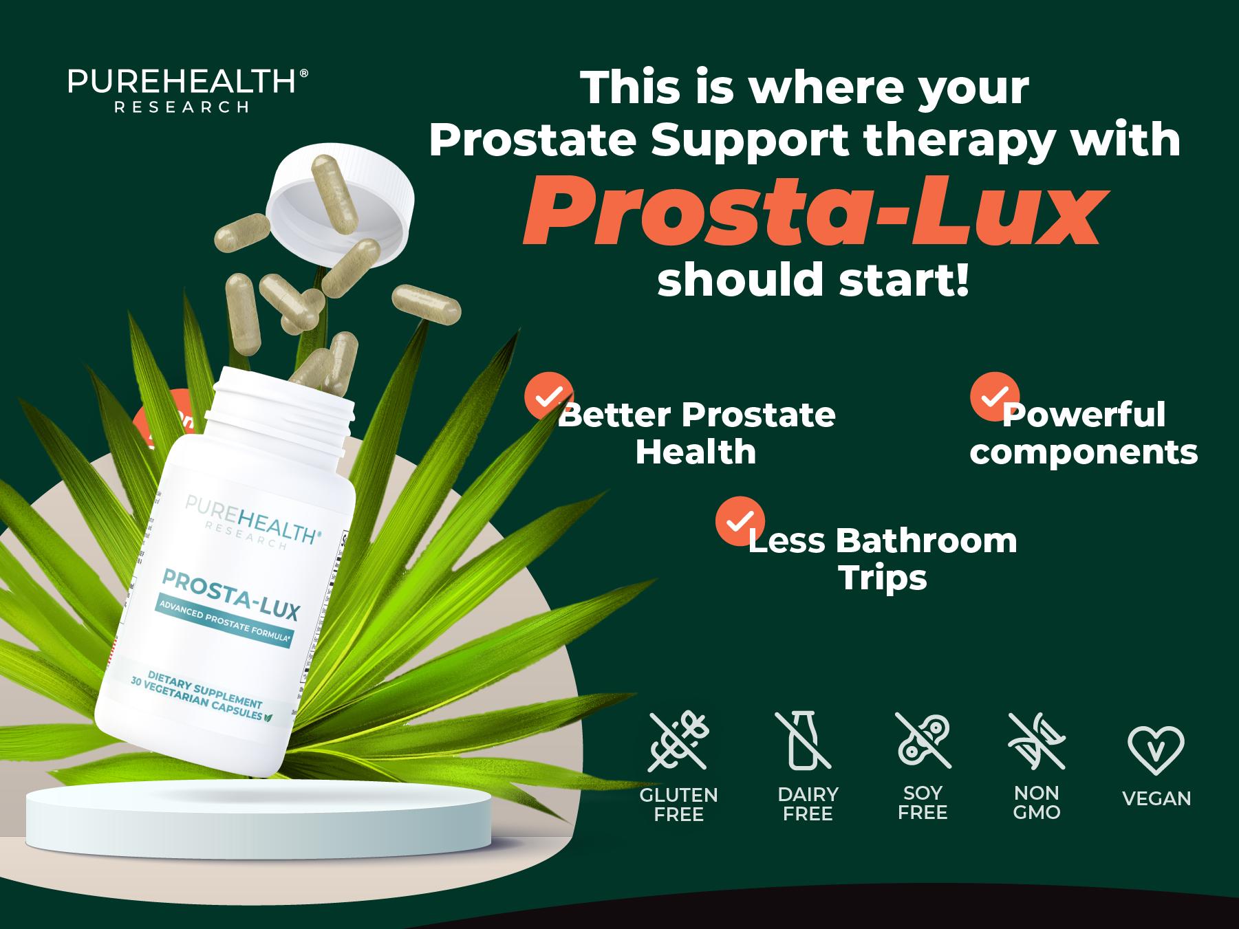 PureHealth Research ProFlow+ Prostate Harmony Support Supplement for Men's Wellness - Natural Energy Stamina Booster Capsules for Prostate Health and Vitality