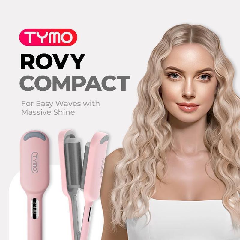 TYMO ROVY COMPACT Hair Waver Crimper, Hair Curler & Curling Irons, Hair Styling Tool With Negative Ionic Technology For Smooth Waves, Wavy Comfort, Hollywood Waves,Negative Ion,Beach Waver,Cash Kate Curling Iron