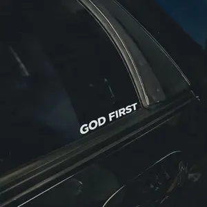 God First Vinyl Car Decal | Christian Car Sticker | Faith-Based Waterproof Automotive Decal