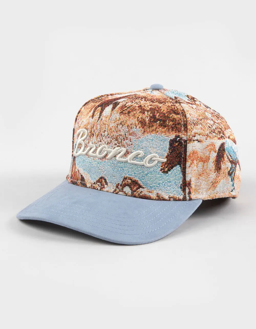 AMERICAN NEEDLE Bronco Womens Snapback Hat, Blue Combo