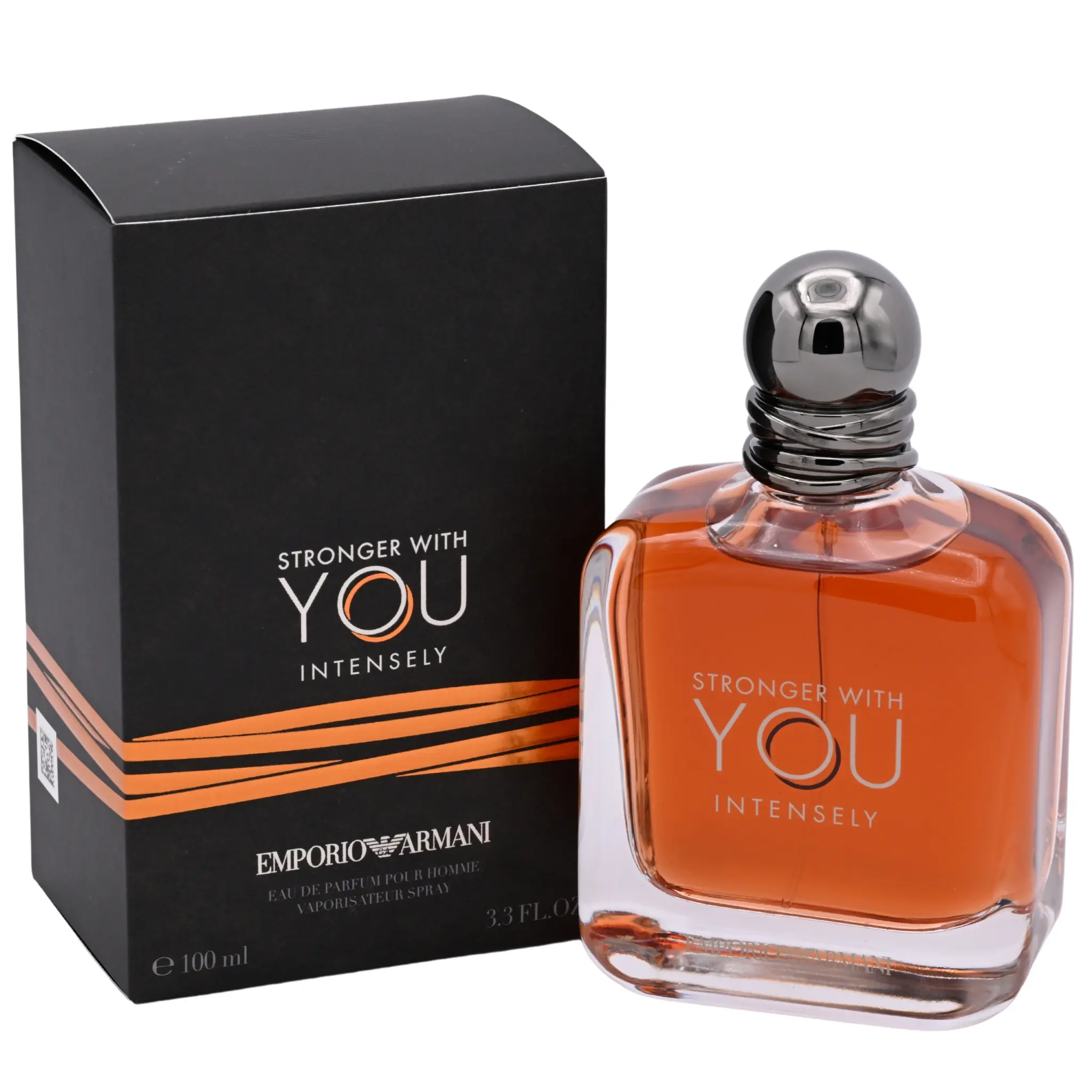 Giorgio Armani Stronger With You Intensely Eau de Parfum (Edp) Spray for Men - Oriental Woody Fragrances with Amber Vanilla, Lavender, Fresh, Intensely Sensuous Signature Scent, 3.4 fl oz Spray Bottle, Violet Peppery, Woody & Earthy