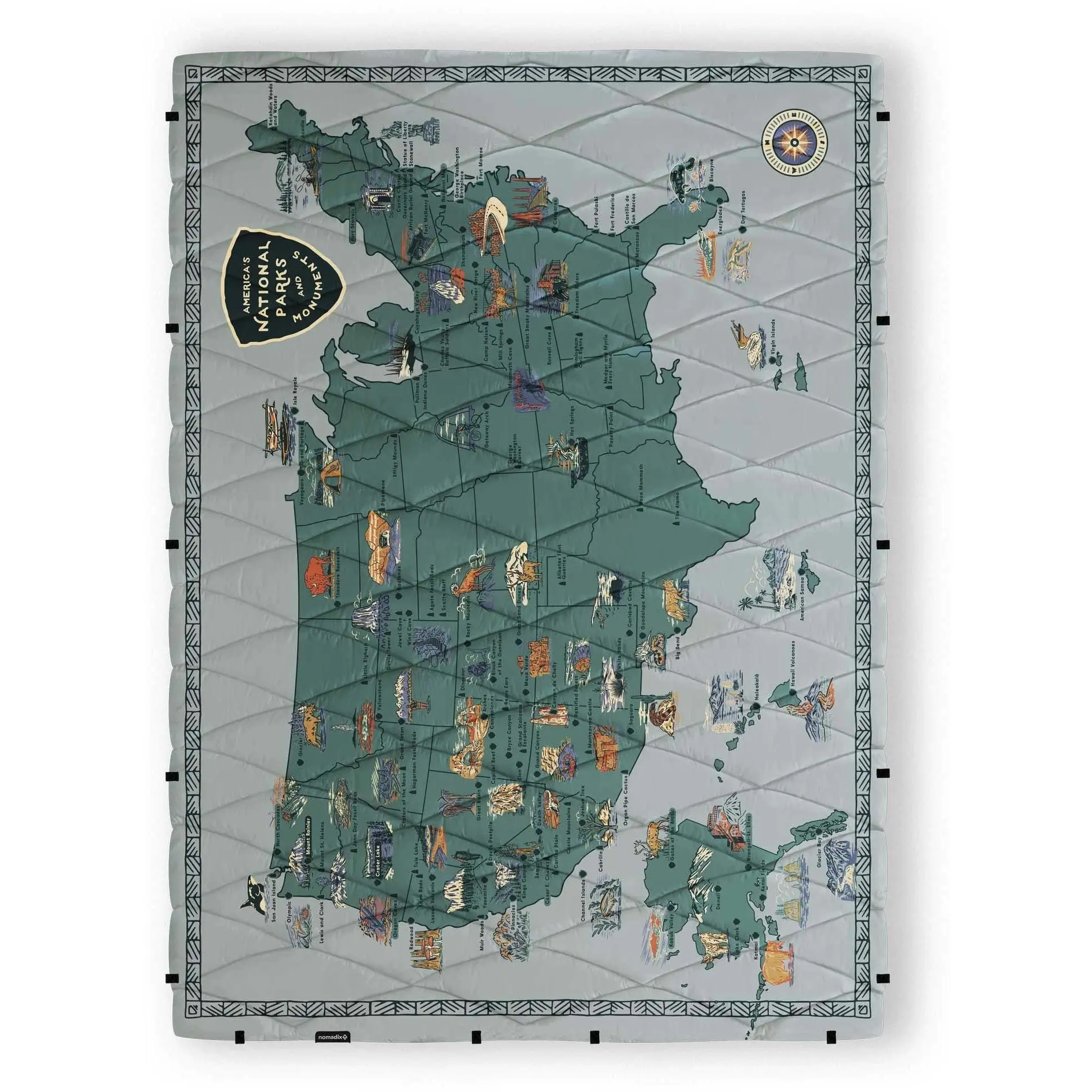 Puffer Blanket: National Park and Monuments Map