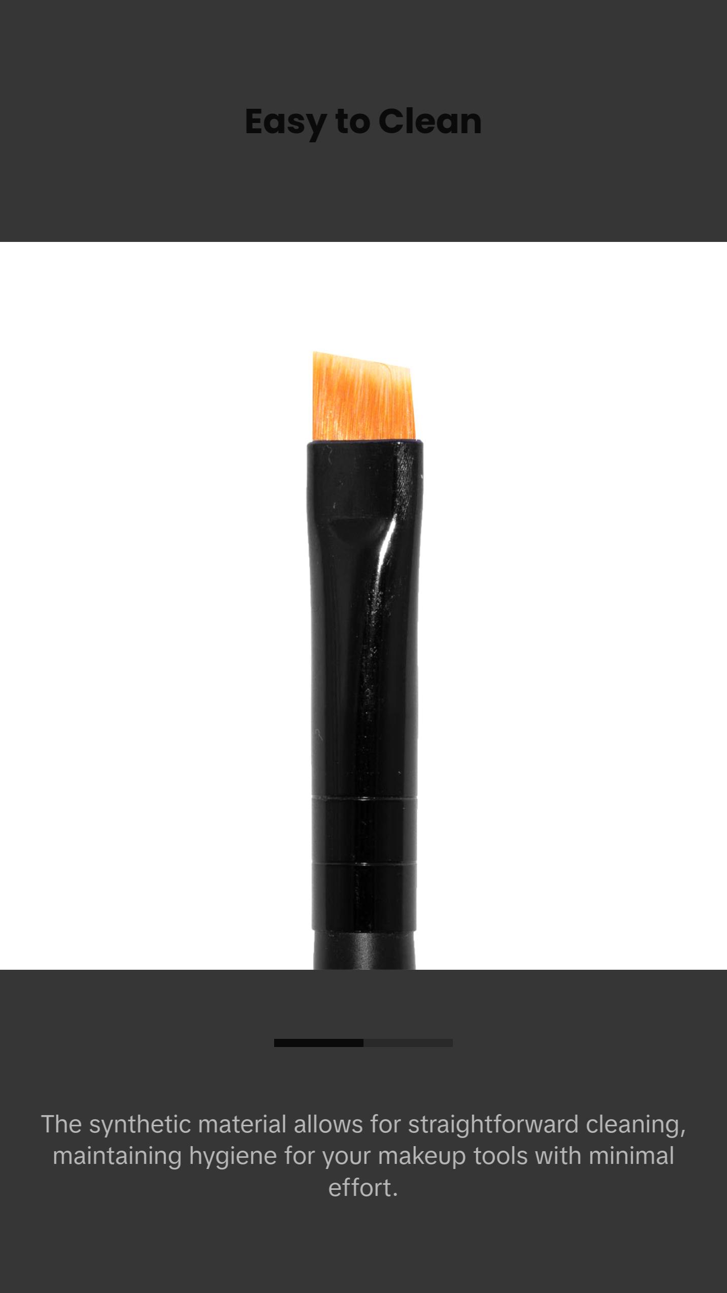 Palladio Angle Liner Brush, Precise Definition, Vegan Brush, Short Stiff Brush, Perfect Detail, Flawless Straight Line Application