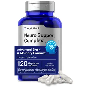 Horbäach Brain Supplement | 120 Capsules | with Phosphatidylserine & DMAE | Advanced Formula for Memory, Focus, Clarity | Vegetarian & Gluten Free | Neuro Support