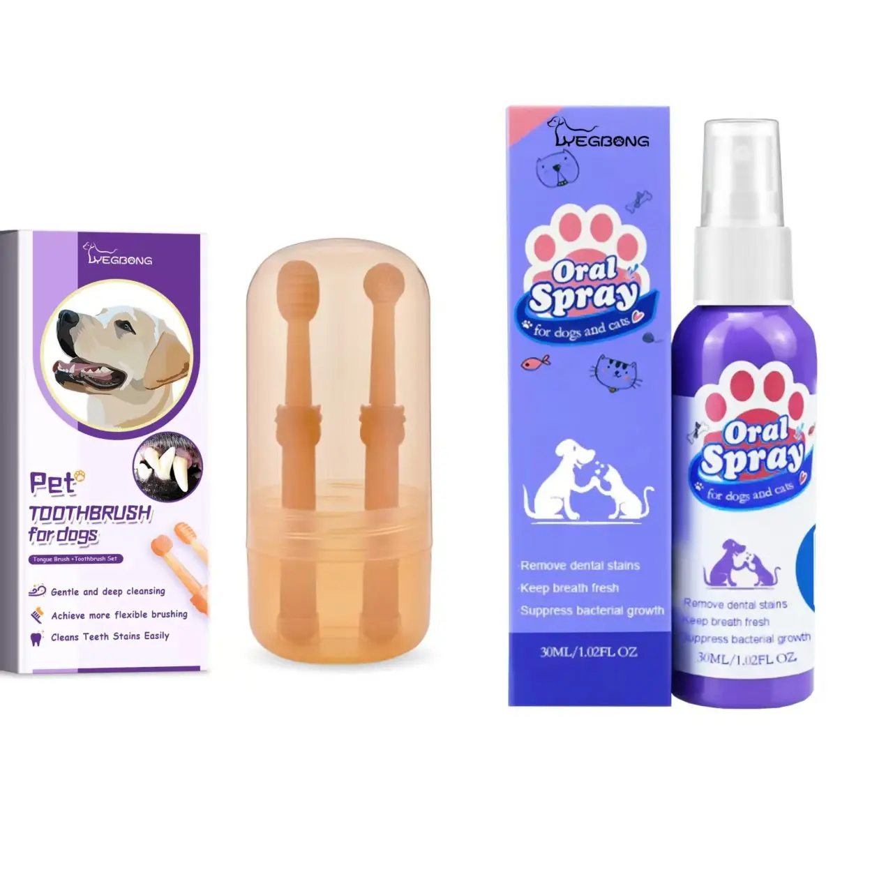 Oral spray + Dog toothbrush