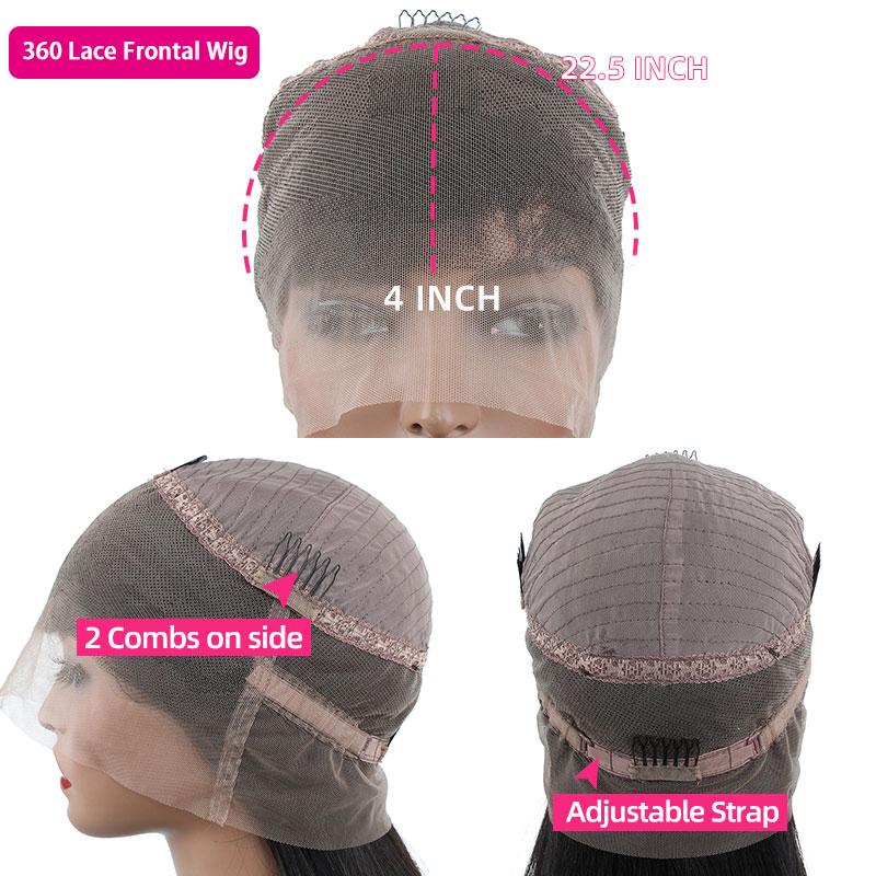 【CLEARANCE SALE】MORE FACE 360 Lace Frontal Wig Straight Transparent Lace Front Human Hair Wigs For Black Woman Pre Plucked 180% Density 【CLEARANCE SALE】MORE FACE 360 Lace Frontal Wig Straight Transparent Lace Front Human Hair Wigs For Black Woman Pre Plucked 180% Density