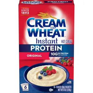 Cream of Wheat Instant High Protein Hot Cereal, Original, 1.34 Ounce, 6 Packets (Pack of 6)