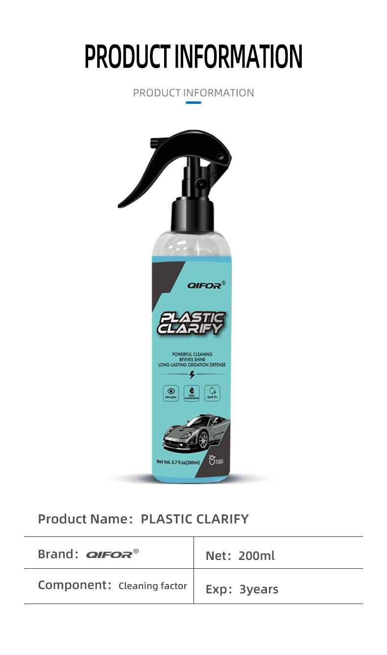 QIFOR Waterless Spray Wax: Ultimate Protection for Rubber and Plastic Surfaces Automotive Interior Detailer and Protector, Leather Cleaner, Quick Detailer, Car Care, Long-Lasting Protective Shine Ceramic Coating