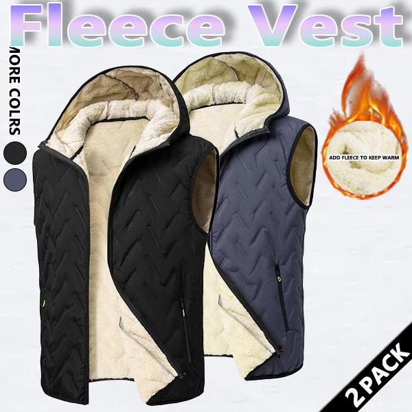 Men's Winter Warm Vest Lined with Wool Regular Fit Polyester Fiber Zipper Design Easy Machine Washable Casual Style Medium Size Menswear Tops Plain Gilet Wetsuit Tractor Beige Black