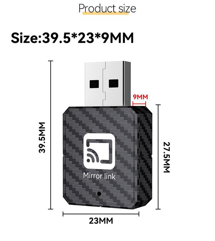 Yurnlv 2026 Wired to Wireless Android auto Adapter, Mirror link/Android auto 2-in-1, Only for Android, Mirror Touch Wireless Android Auto Adapter