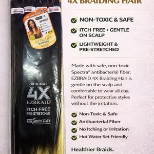 HAIRLAND EZBRAID 4X PreStretched Braiding Hair 52”