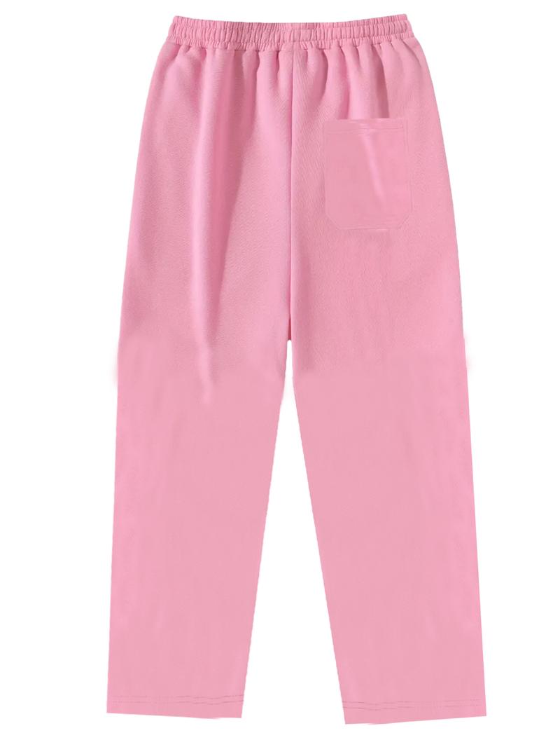 Clean Gent Men's Drawstring Waist Sports Sweatpants, Casual Regular Fit with Pockets, Classic Style Fashionable Comfortable Athletic Trousers Suitable for All Seasons, Men's Bottoms