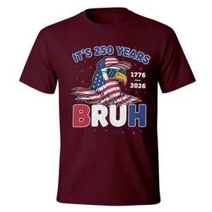 Bruh Patriotic Eagle Flag 250 Years 1776-2026 4th of July T-Shirt