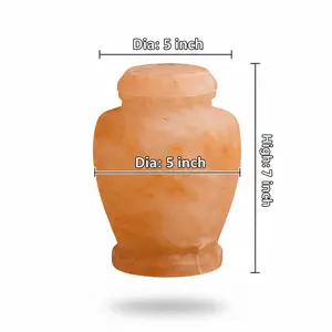 5x5x7 Inch, Himalayan Salt Biodegradable Urn, Himalayan Pink Salt Urn, Handmade Memorial Keepsake Ashes, Medium Pet, Child Cremation
