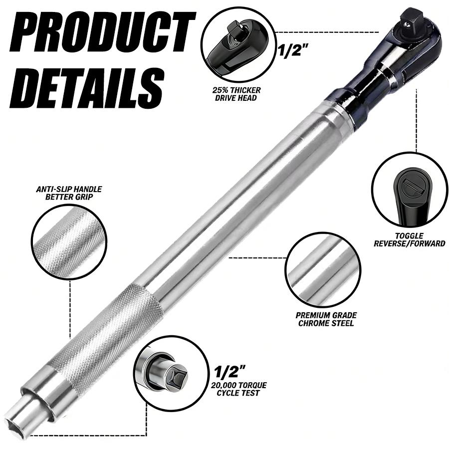 1/2in Wrench Extend Rod, Ni Cr Alloy Steel Multifunctional Universal Wrench Extender, Compact Size and Lightweight Design, for Fastening Tasks,TikTokShopBlackFriday