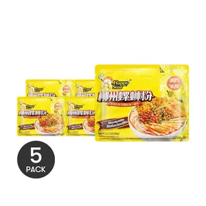 HAOHUANLUO Luosifen Rice Noodles 5-Pack Bundle - Authentic Snail Broth Noodle Soup, 400g x 5 Bags, Limited Edition Grab Bag