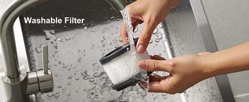 PRASKY Cordless Vacuum Cleaner – 46KPA Powerful Suction, LED Touchscreen, Self-Standing, 8-in-1 Lightweight Stick Vacuum for Pet Hair, Carpet,Car & Hard Floor, Up to 50 Mins Runtime with Removable Battery Multifunctional Durable