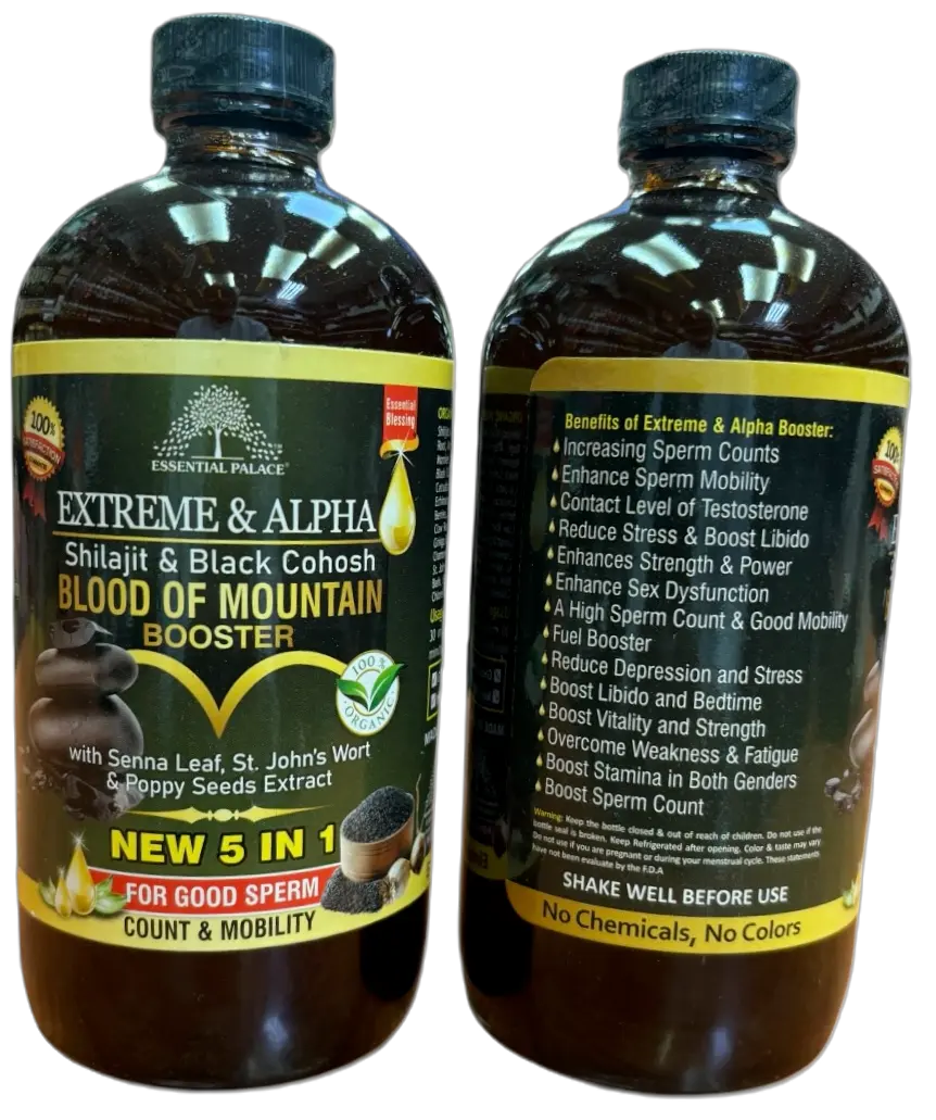 Natural Organic Liquid Botanical Supplement – 16 fl oz, Glass Bottle