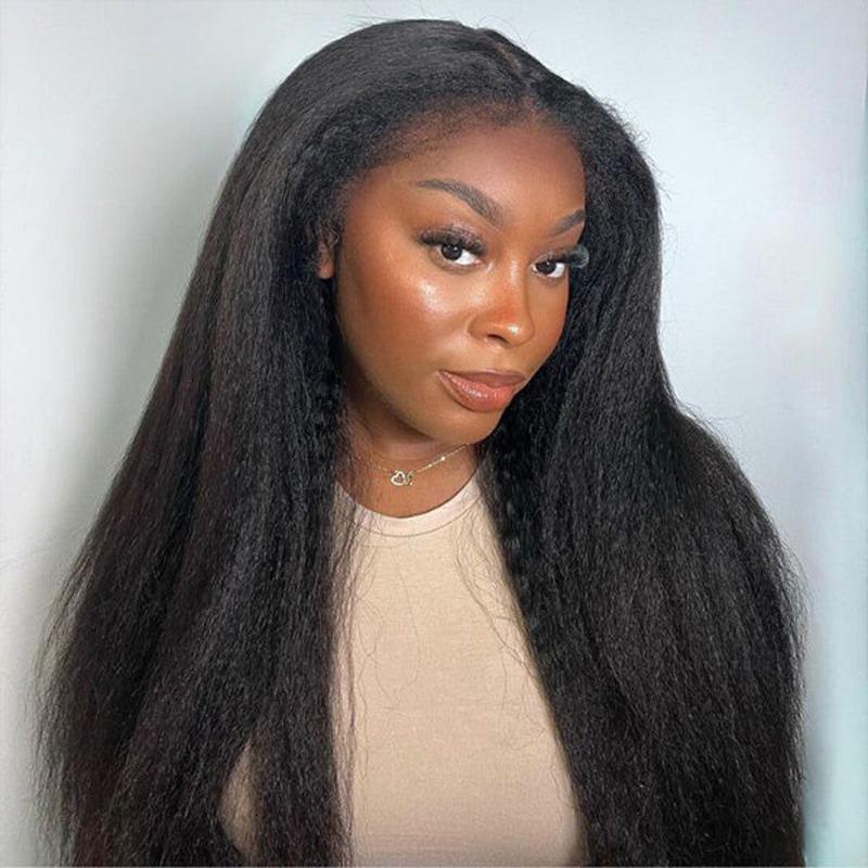 Menglle New Yaki Loose Wave Fluffy Bounce Pre Wand Curly 13x4 Lace Front Wig Transparent Glueless Ready to Wear Pre-cut Lace Human Hair Wigs#springfresh#GiftedInLove