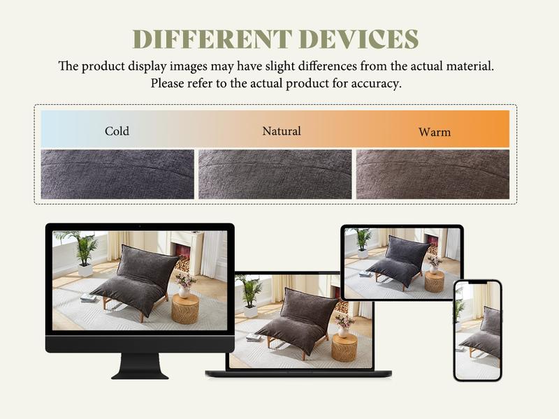 AMERLIFE 46" Oversized Sofa Chair, Modern Accent Chair, Sofa Style Bean Bag with Plush Cushion, Lazy Lounge for Living Room/Best Gift Ideas/Christmas Gifts