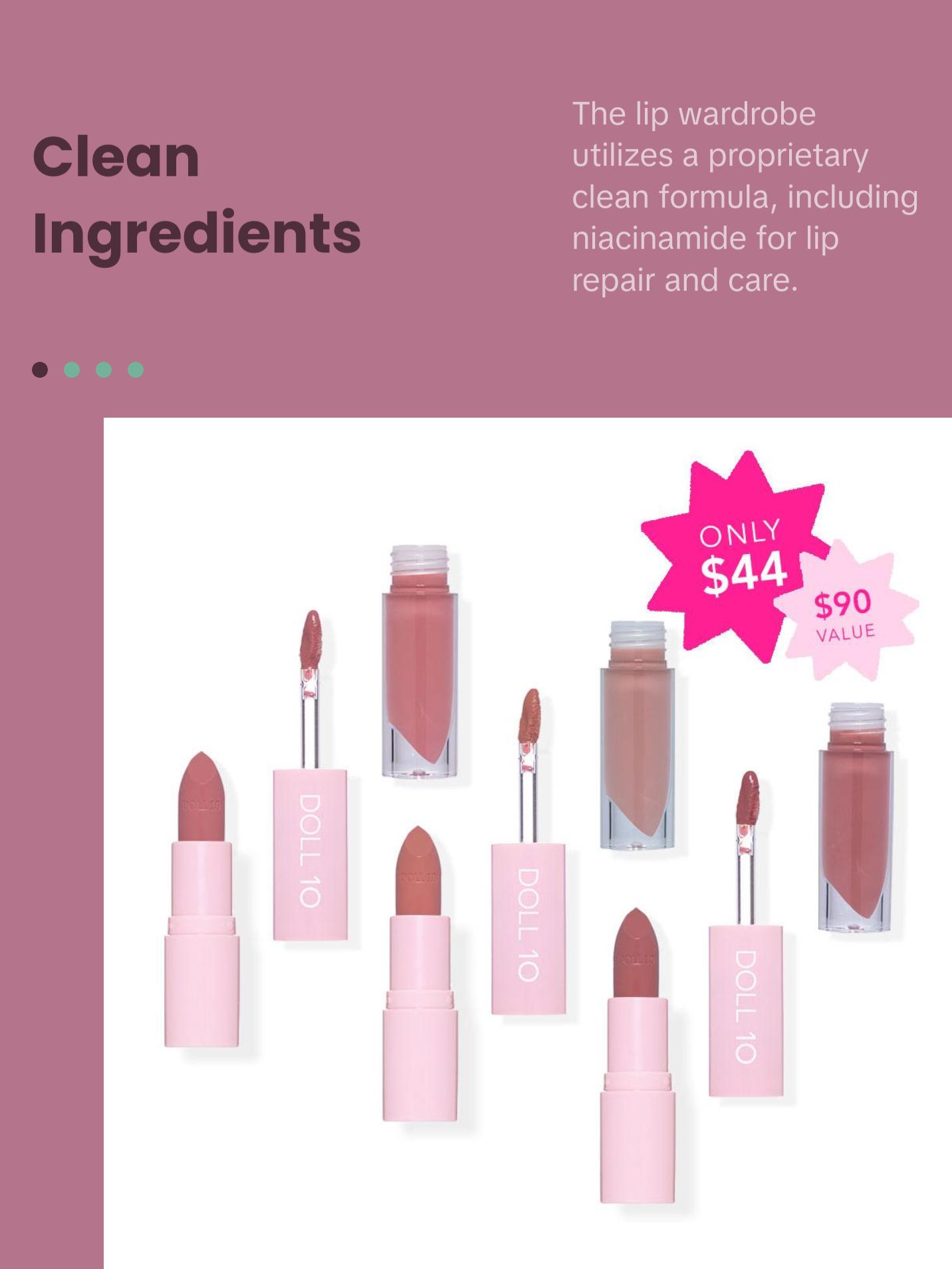 Your Lips But Plumper Lip Wardrobe Trio | Double-ended Lipgloss and Lipstick Duos