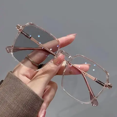 Unisex Fashion Metal Frame Sports Sunglasses - Photochromic Glasses, Anti-Radiation Protection, Adjustable Fit, Eyeglass Frames for Everyday Use