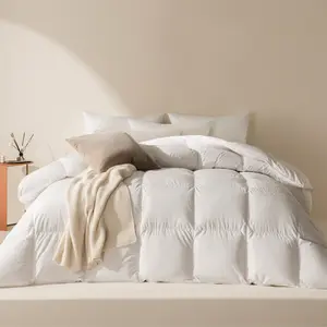 【 Three Geese Premium Goose down feather duvet Insert  】- Luxury White  All-Season Duvet 600TC Organic Cotton  Down-Proof with 8 Corner Tabs Puffed Quilt Certified RDS OEKO-TEX GOTS,Machine Washable,weighted blanket,California King-#TikTokShopStockUp