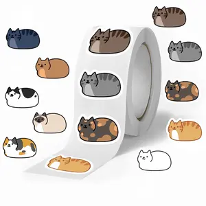 Hamster Pattern Sticker, 500pcs/roll Cute Animal Decals, Funny Sticker for Laptop, Water Bottle, Phone, Scrapbook, Gift for Girl Teen
