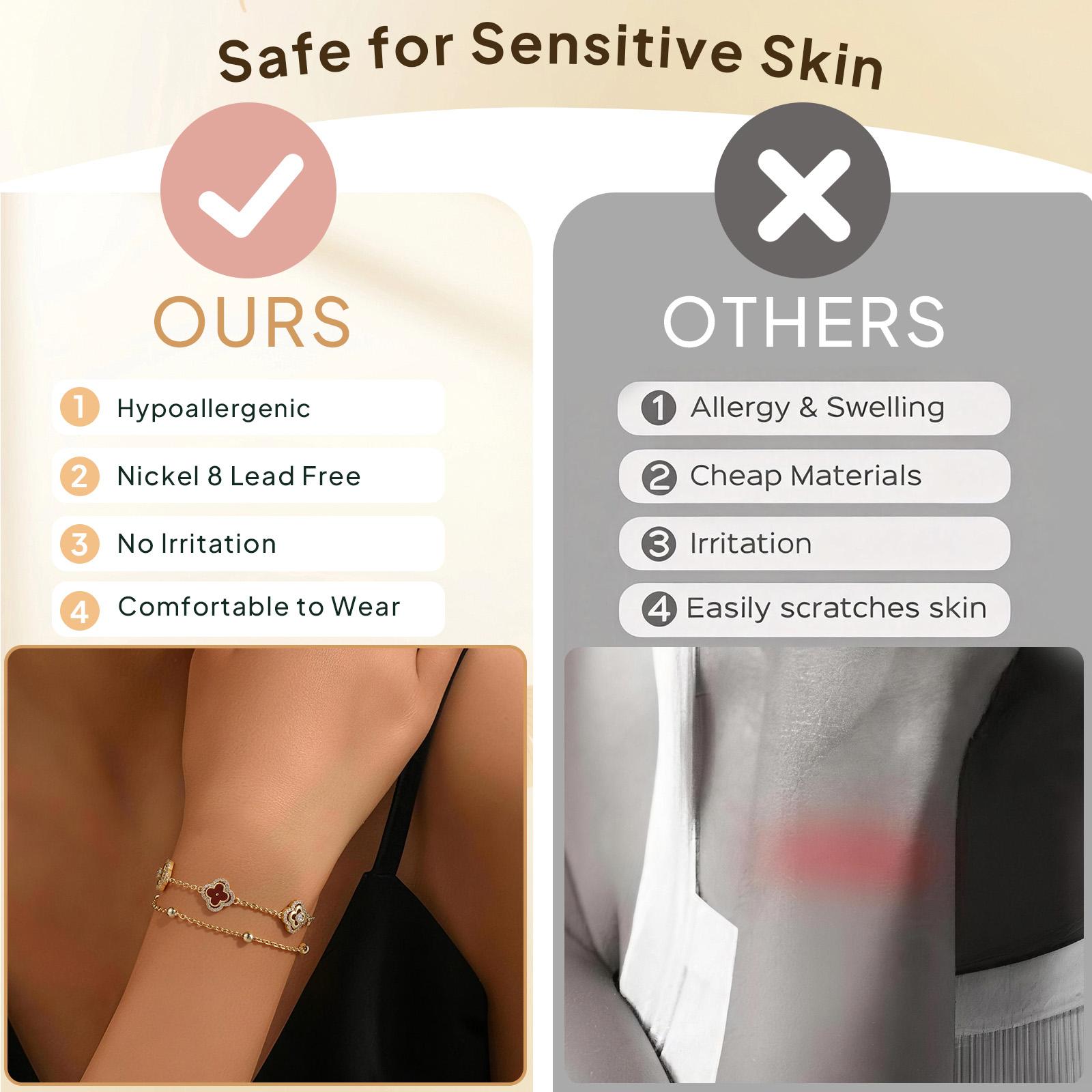 Turandoss 14K Gold Plated Lucky Clover Bracelet - Four Leaf Clover Flower Bracelet Everyday Jewelry - Hypoallergenic & Adjustable - Meaningful Birthday Gift for Her Turandoss 14K Gold Plated Lucky Clover Bracelet - Four Leaf Clover Flower Bracelet Everyday Jewelry - Hypoallergenic & Adjustable - Meaningful Birthday Gift for Her