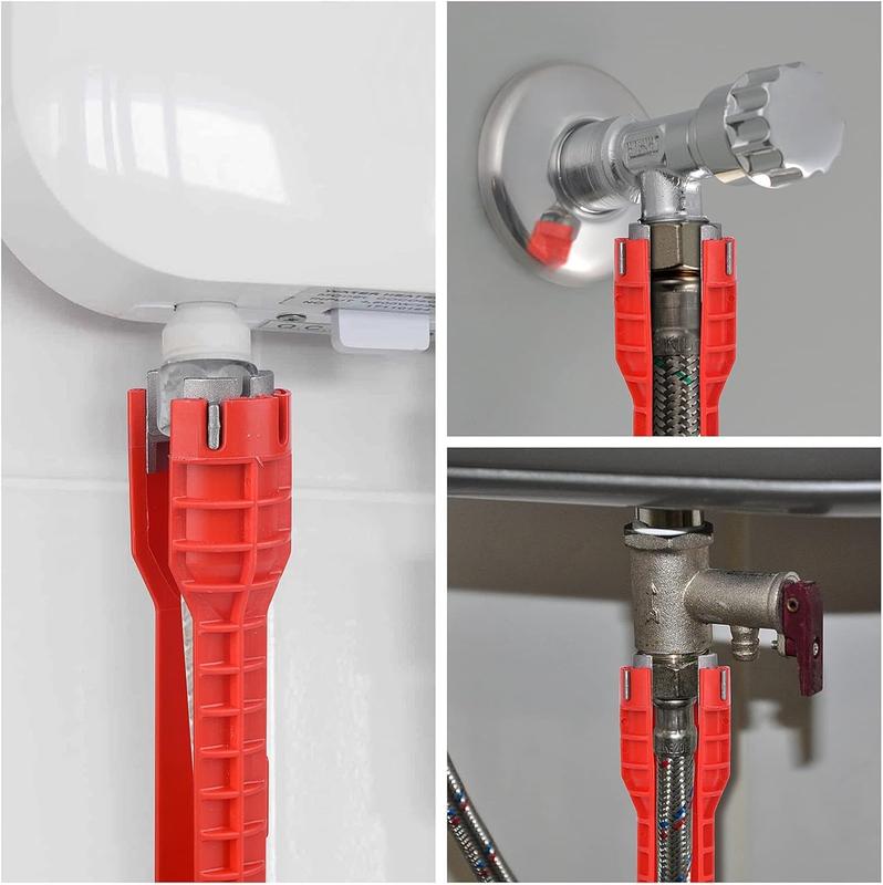 14-in-1 Multi-functional Wrench for Toilet, Sink, Bathroom, Kitchen Plumbing Installation and Repairs faucet wrench pipe