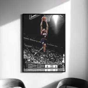 The Answer Allen Iverson Dunk Poster, Wall Art Print, Basketball Poster, Sport Poster (no Frame)