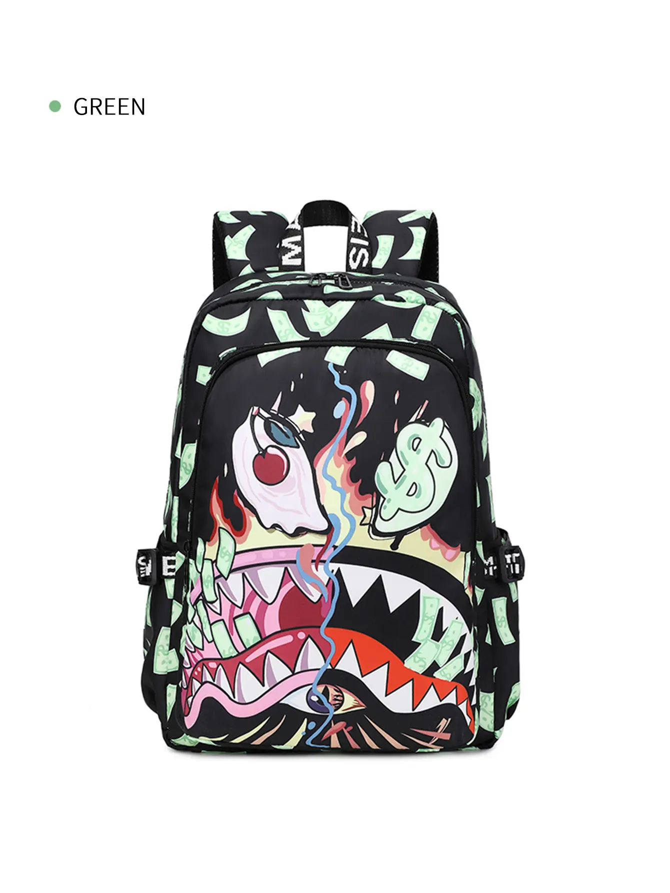 Sprayground BackJanSport Big Student Backpack - Shark Camo School Backpack, Large-Capacity Book Bag with Dual Compartments, Front Organizer Pocket, Laptop Backpack for School, College, Travel, and Everyday Use