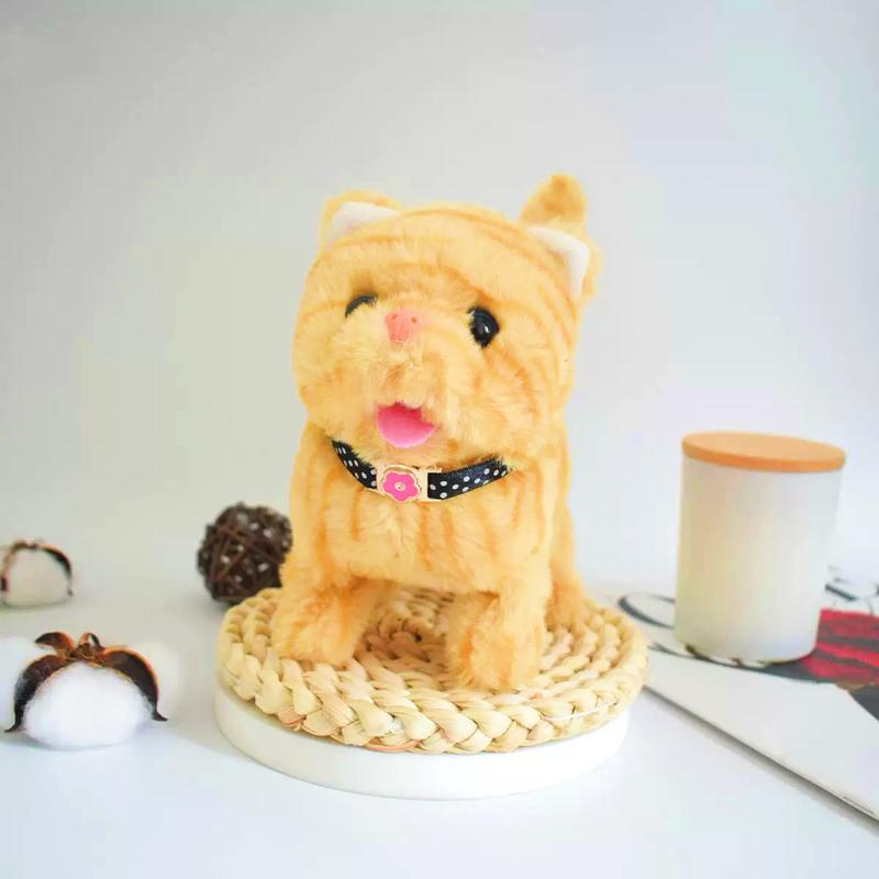 Interactive Robot Kitten, Realistic PlushHoliday HaulRobotic Cat Toy That Walks, Wags Tail & MakesSounds, Cute Pet Toy Gift for Kids & Adults