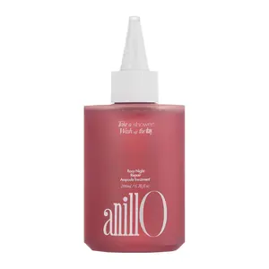 anillO Rosy Night Hair Ampoule Treatment for Damaged Hair - Official Product Water-to-Cream Repair Formula with Peptides & Amino Acids - Frizz Control, Color Safe, Silicone-Free, Floral Musk Scent 6.76 fl oz